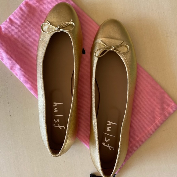 French sole emerald leather flat Clearance